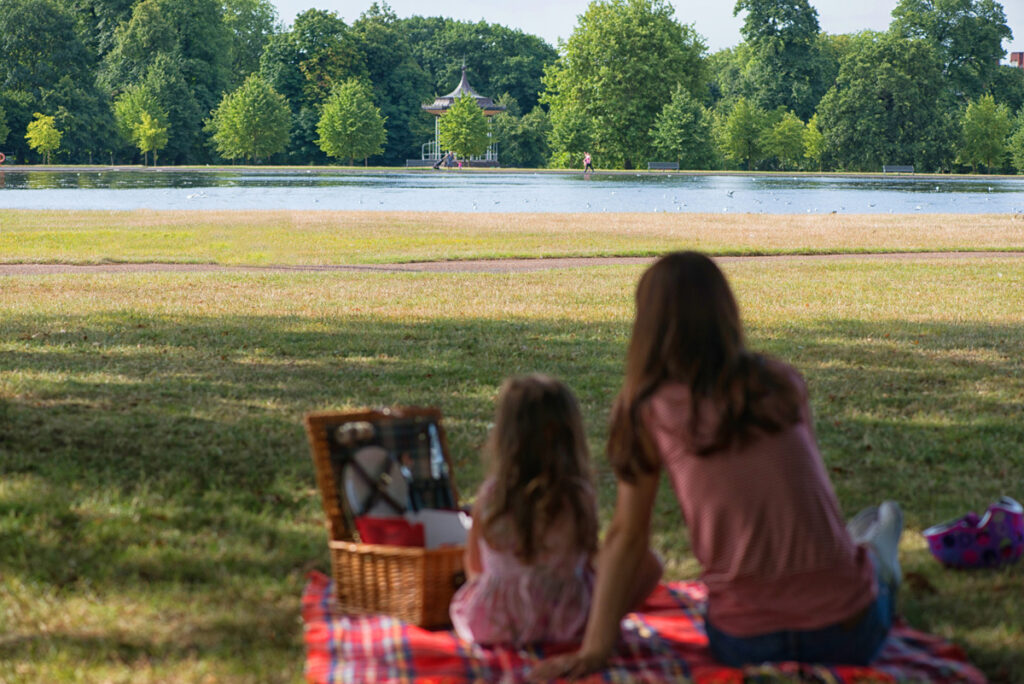 A picnic in Hyde Park, London.